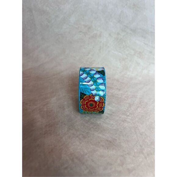 Vintage 1980s Hawaiian Bangle Tropical - Picture 1 of 5